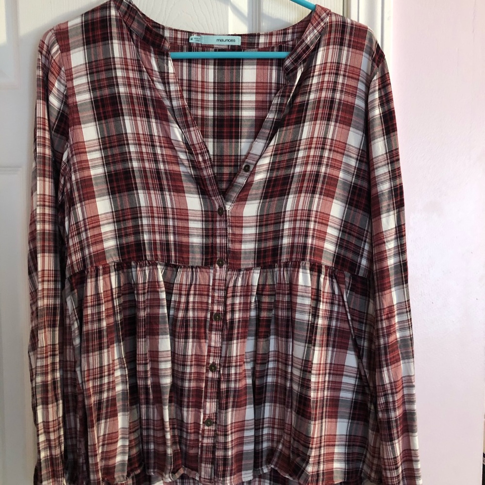 Plaid blouse